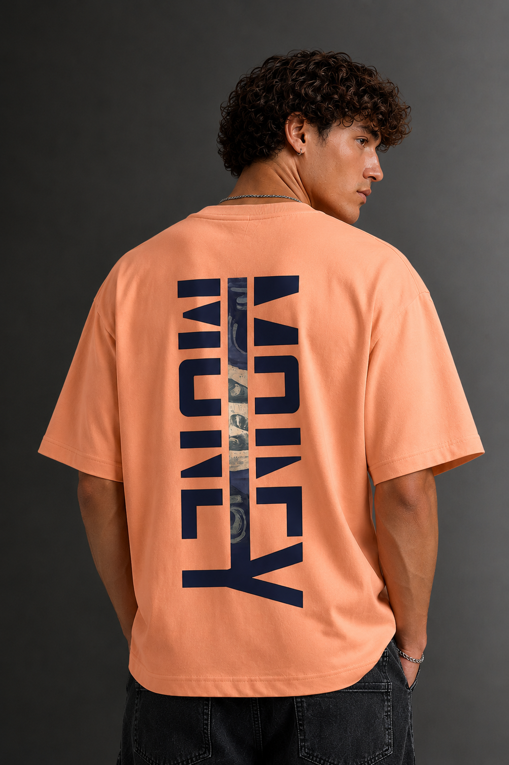 Men's Drop Shoulder Front Printed T-Shirt | Graphic Tee | OUTPUFF