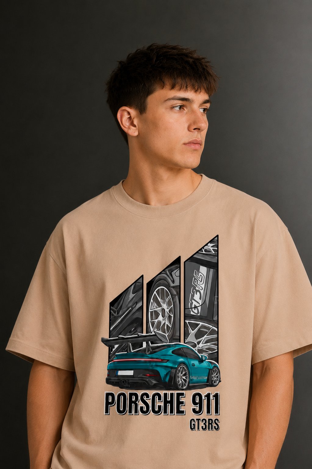 Men's Drop Shoulder Front Printed T-Shirt | Graphic Tee | OUTPUFF