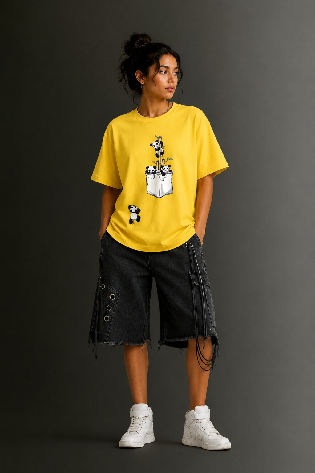 Women Drop Shoulder Front Printed T-Shirt | OUTPUFF