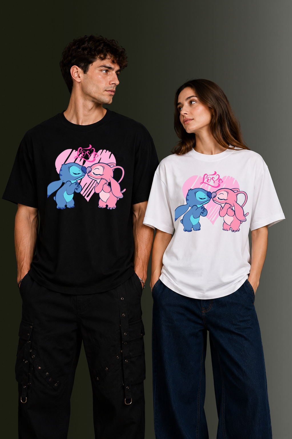 Matching Couple Printed T-Shirts | OUTPUFF