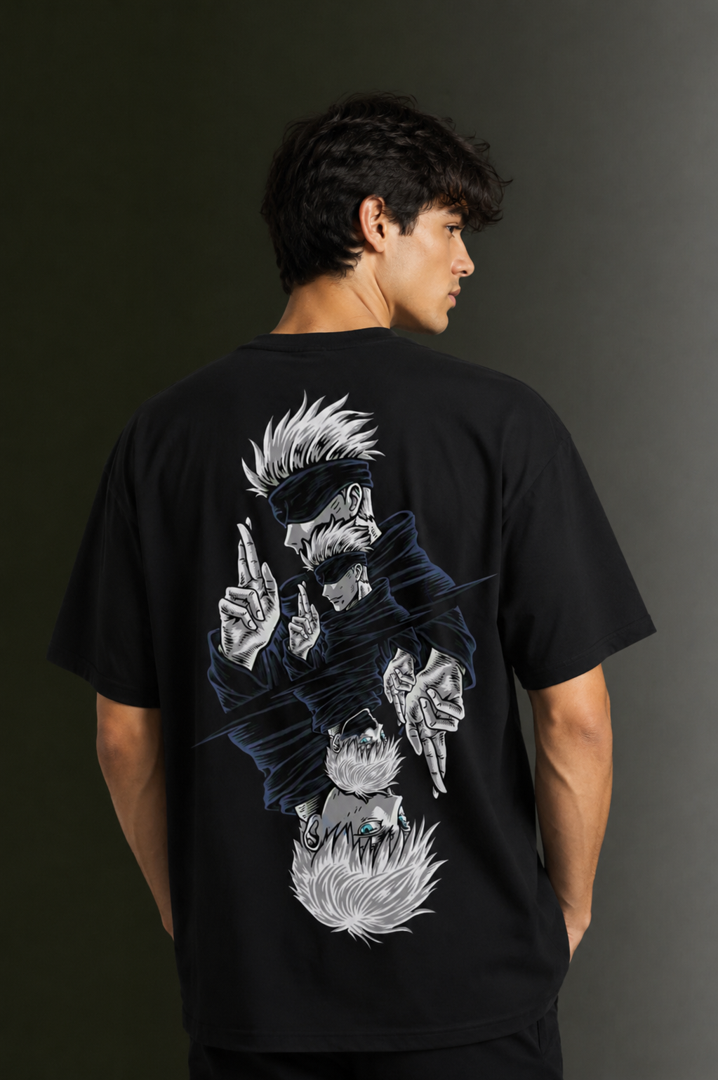 Men's Drop Shoulder Front & Back Printed T-Shirt | Graphic Tee | OUTPUFF