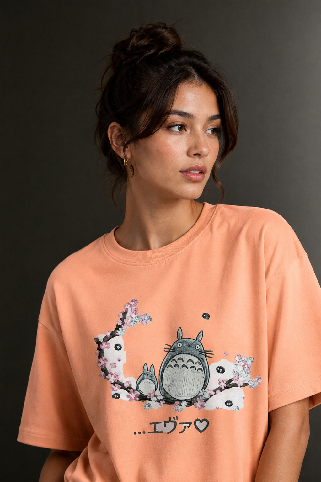 Women Drop Shoulder Front Printed T-Shirt | OUTPUFF