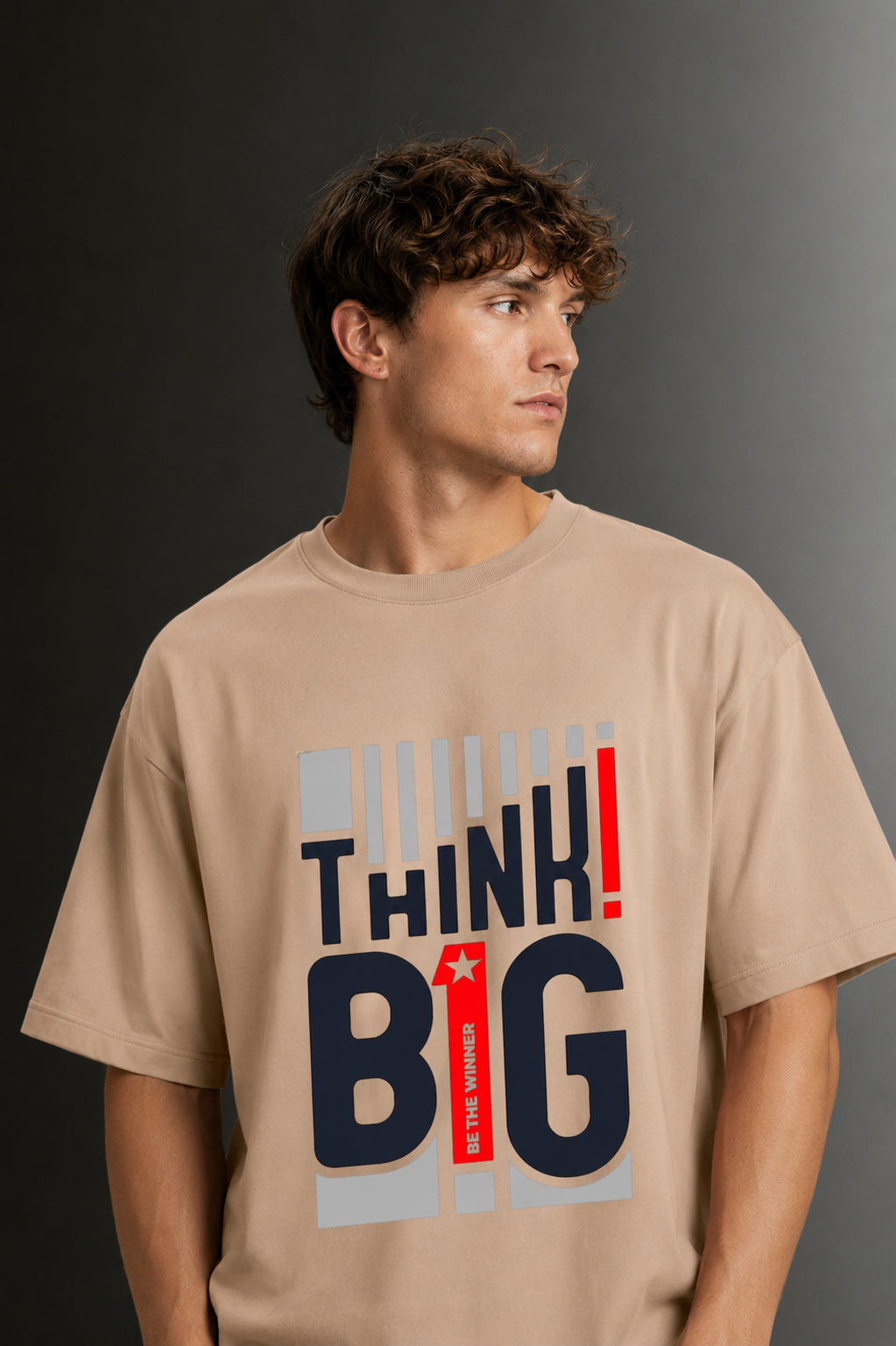 Men's Drop Shoulder Front Printed T-Shirt | Graphic Tee | OUTPUFF