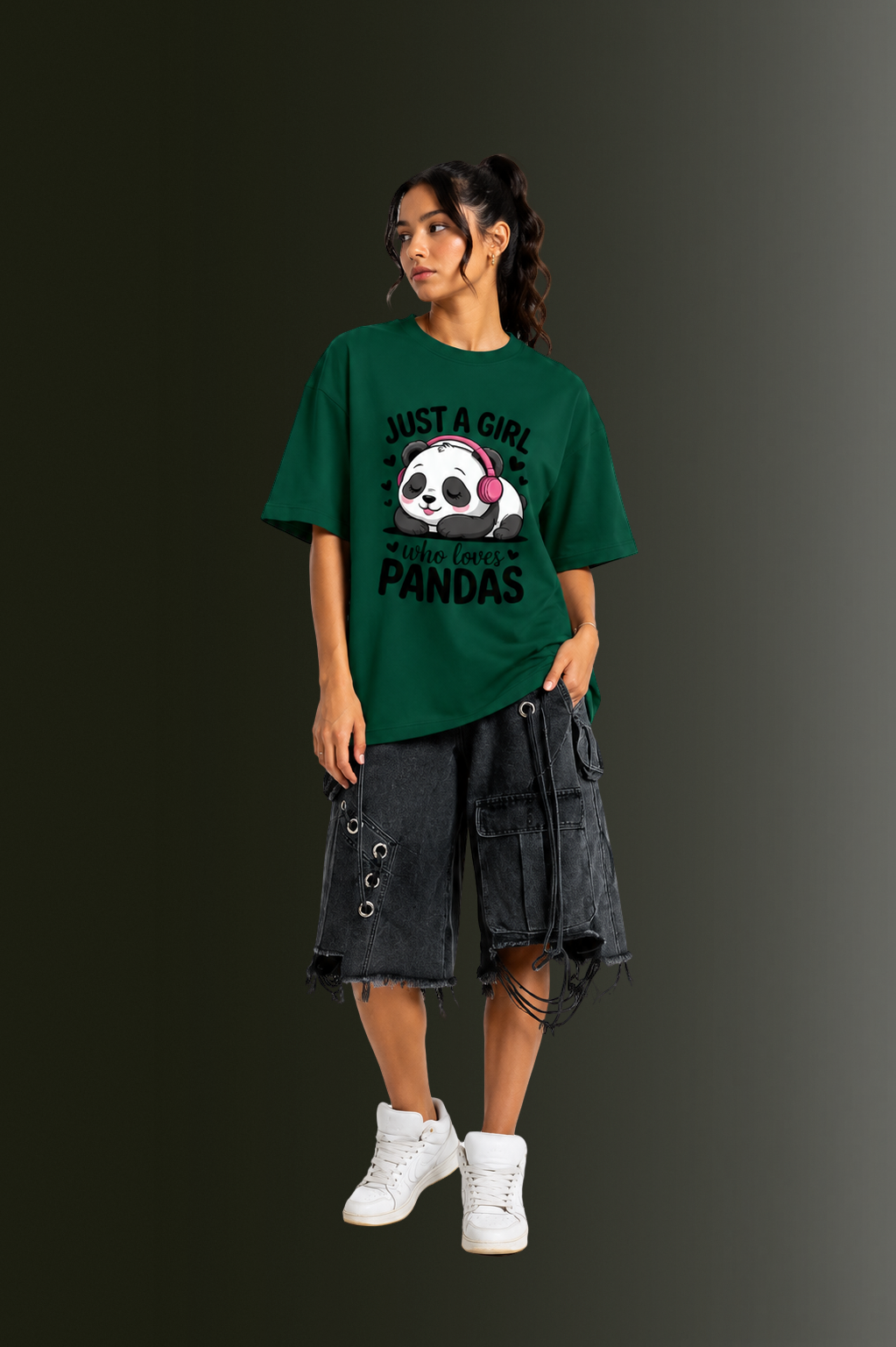 Women Drop Shoulder Front Printed T-Shirt | OUTPUFF