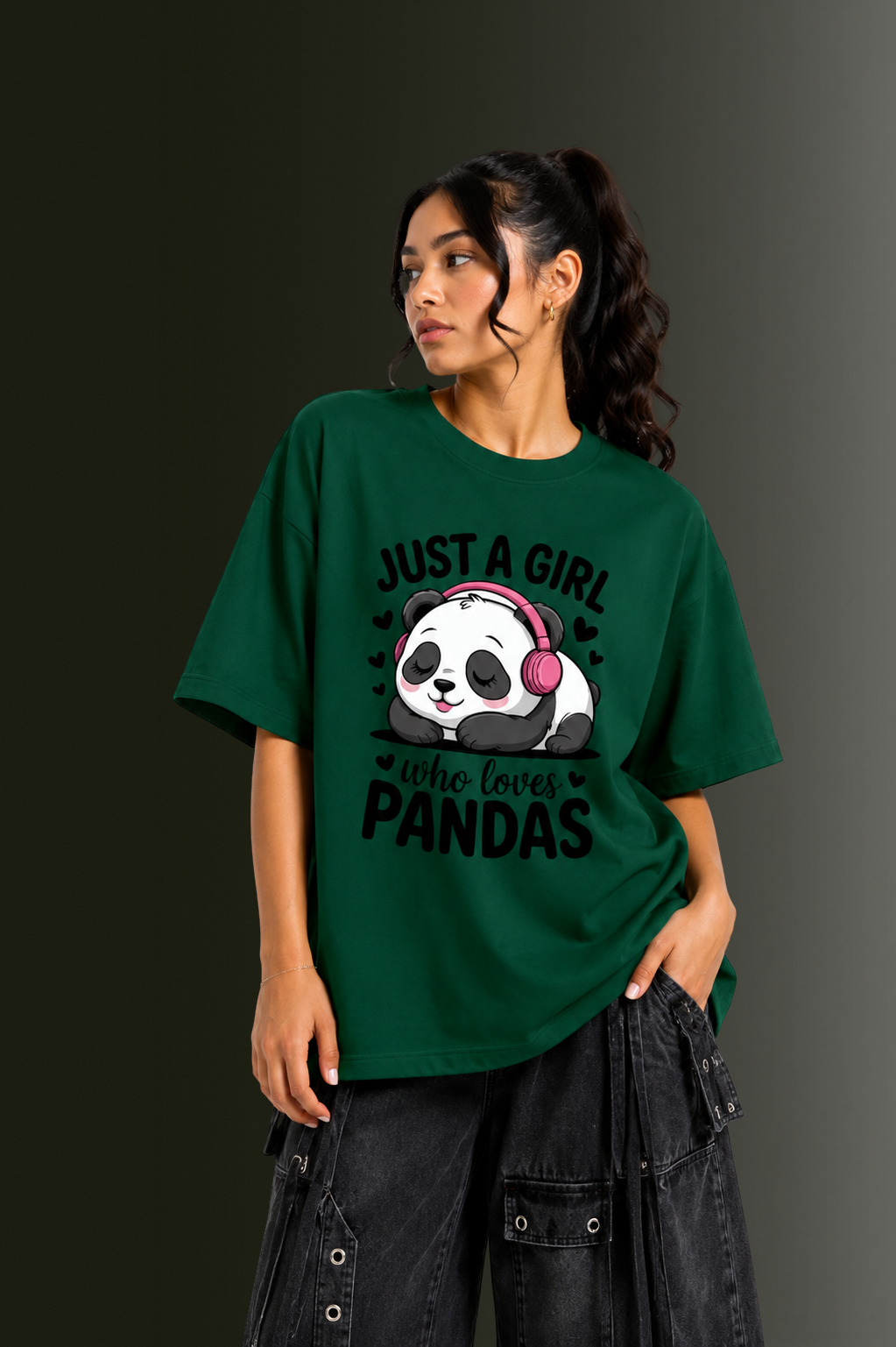 Women Drop Shoulder Front Printed T-Shirt | OUTPUFF