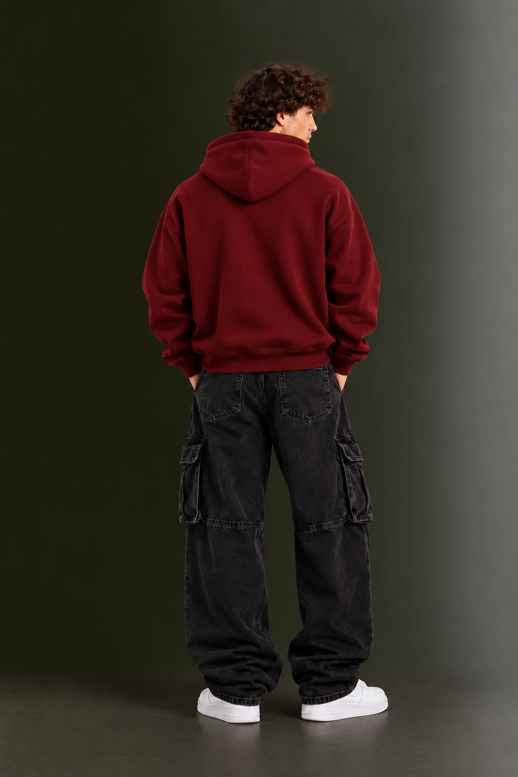 OUTPUFF Unisex Regular Fit Pullover Hoodie with Kangaroo Pocket