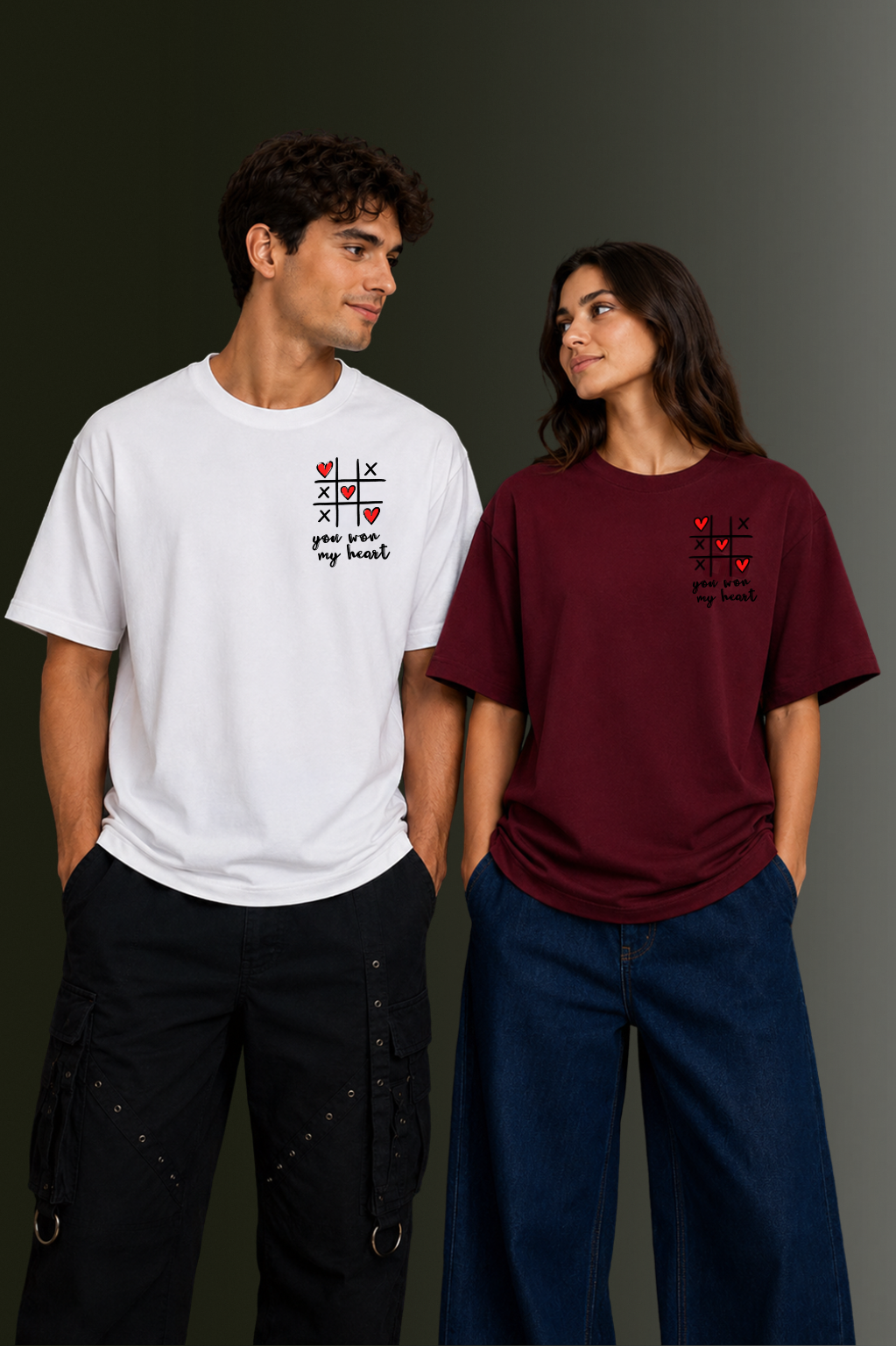 Matching Couple Printed T-Shirts | OUTPUFF