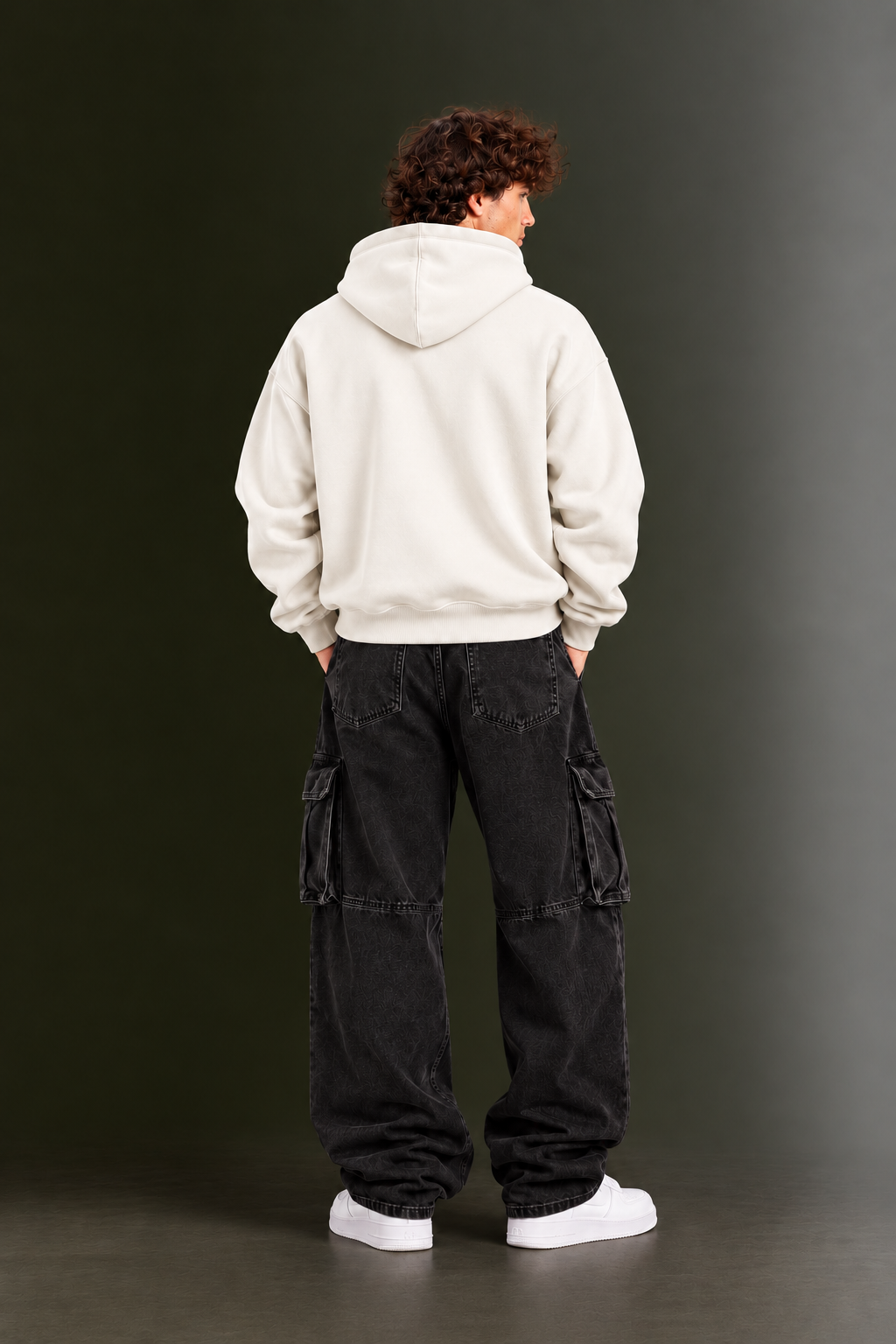 OUTPUFF Unisex Printed Pullover Hoodie with Kangaroo Pocket