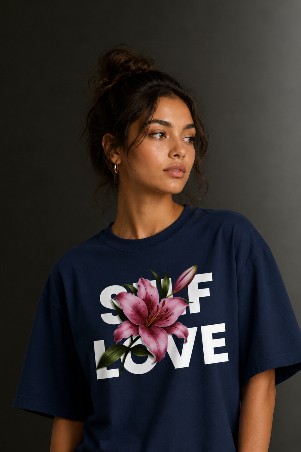 Women Drop Shoulder Front Printed T-Shirt | OUTPUFF
