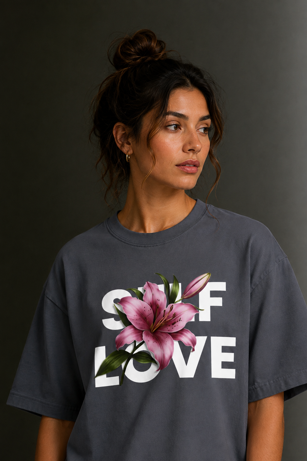 Women Drop Shoulder Front Printed T-Shirt | OUTPUFF