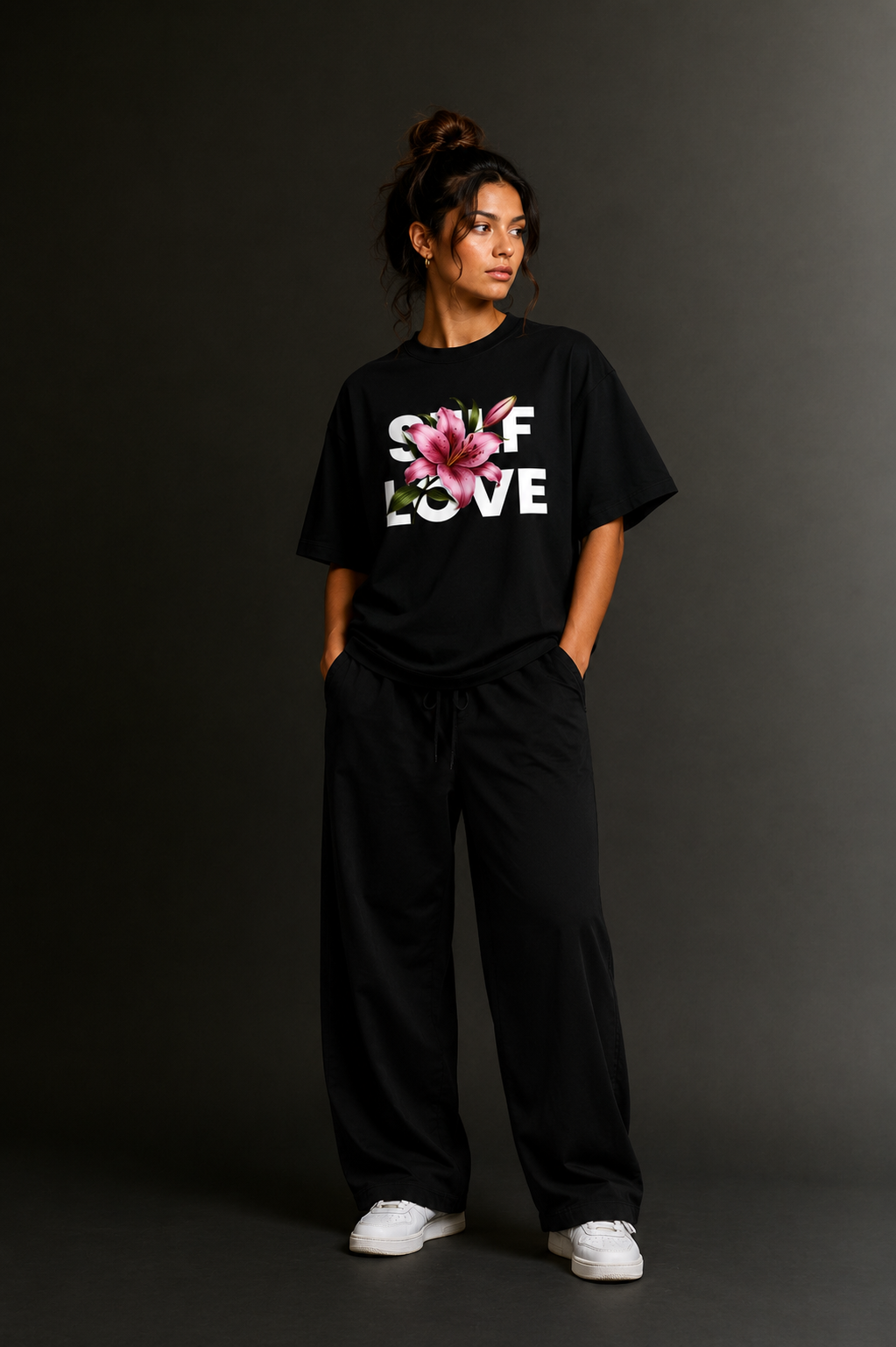 Women Drop Shoulder Front Printed T-Shirt | OUTPUFF