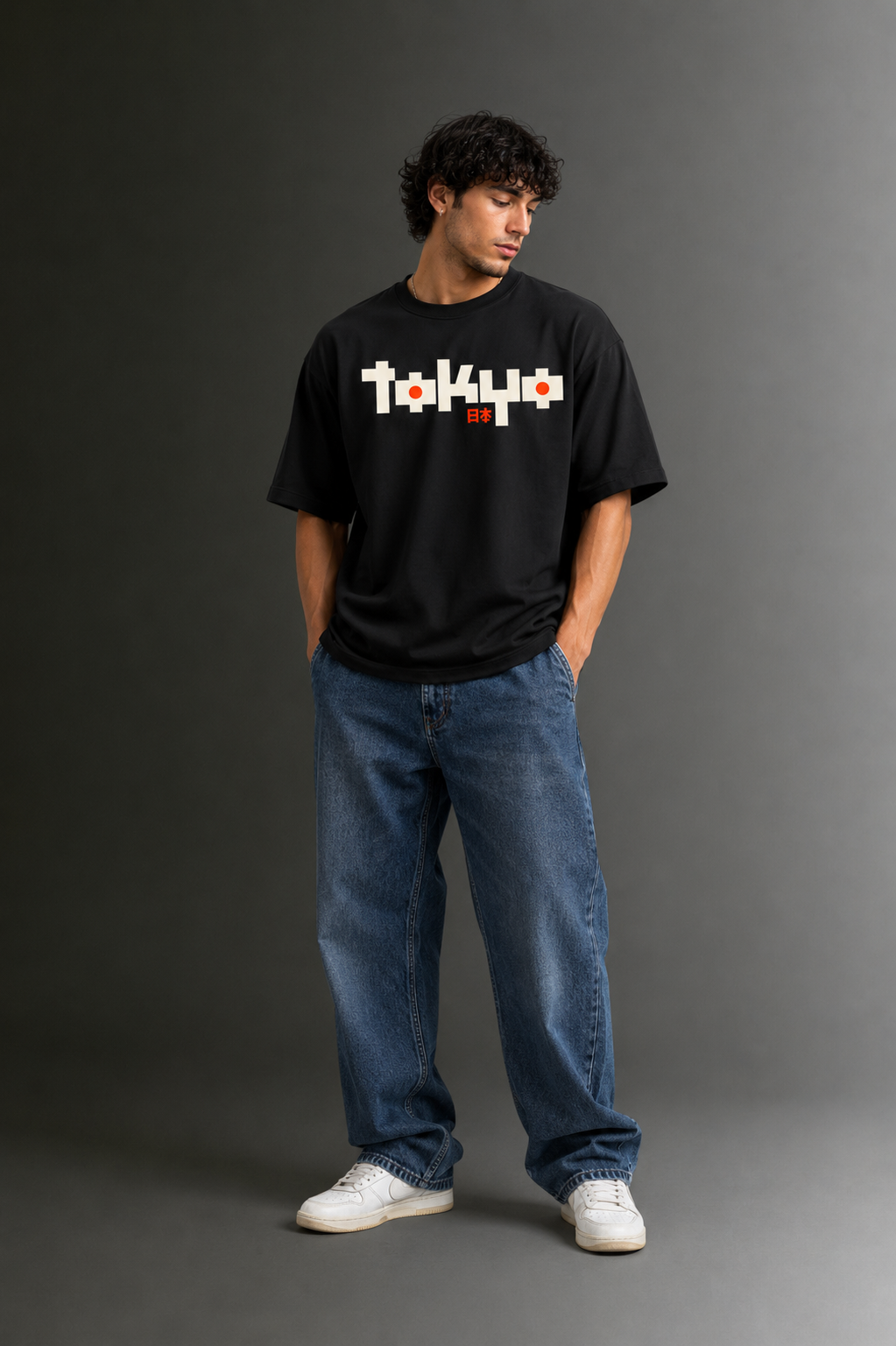 Men's Drop Shoulder Front Printed T-Shirt | Graphic Tee | OUTPUFF