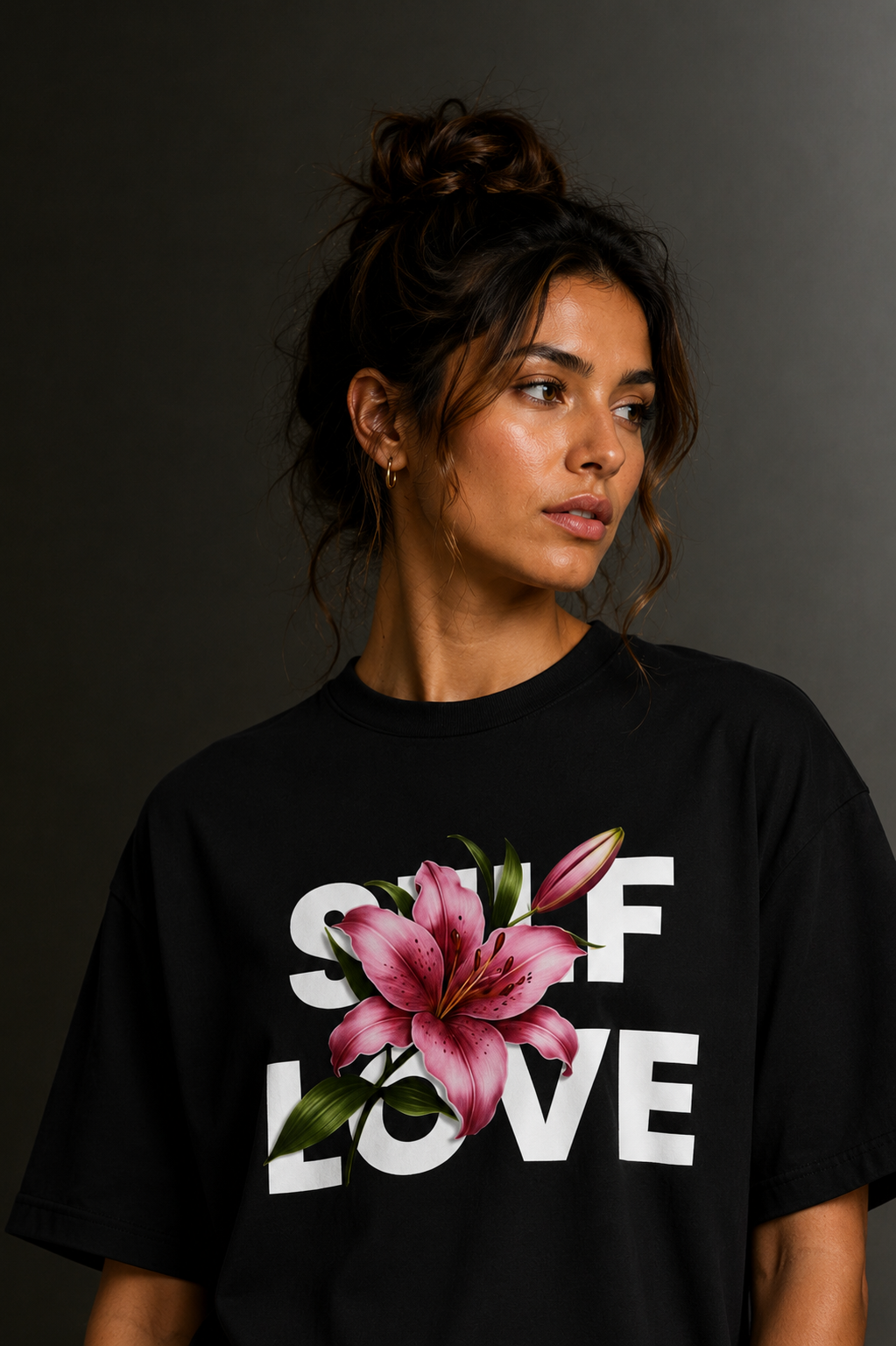 Women Drop Shoulder Front Printed T-Shirt | OUTPUFF