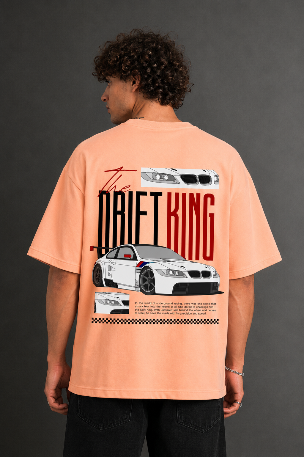Men's Drop Shoulder Front Printed T-Shirt | Graphic Tee | OUTPUFF