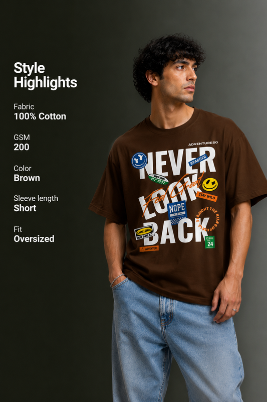 Men's Drop Shoulder Front Printed T-Shirt | Graphic Tee | OUTPUFF