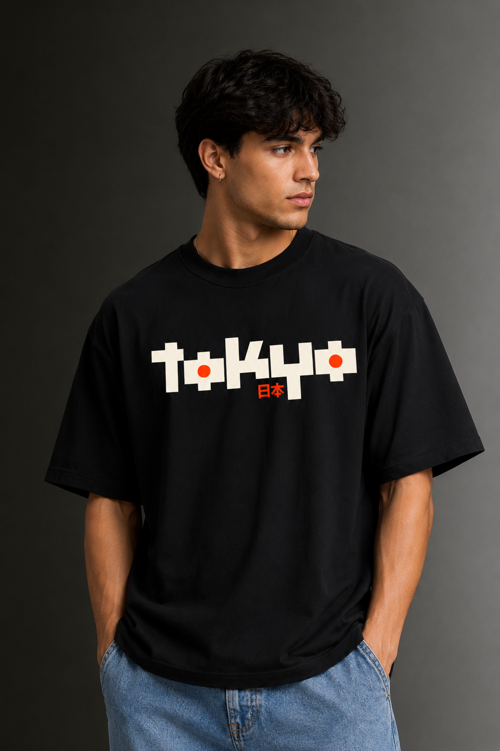 Men's Drop Shoulder Front Printed T-Shirt | Graphic Tee | OUTPUFF