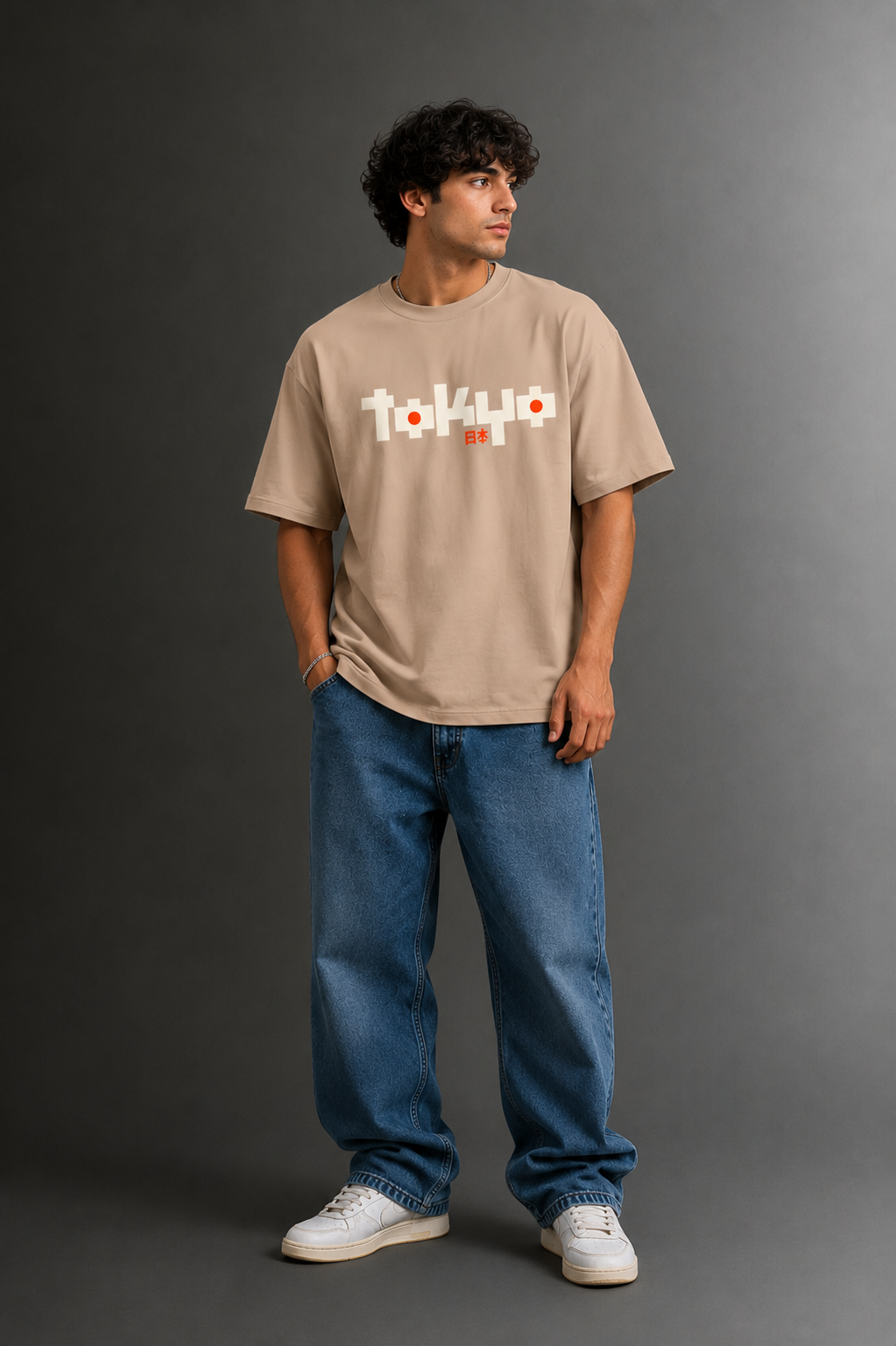 Men's Drop Shoulder Front Printed T-Shirt | Graphic Tee | OUTPUFF