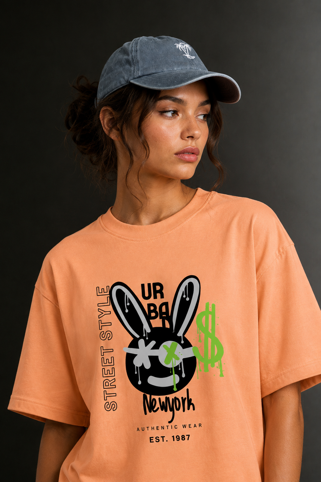 Women Drop Shoulder Front Printed T-Shirt | OUTPUFF