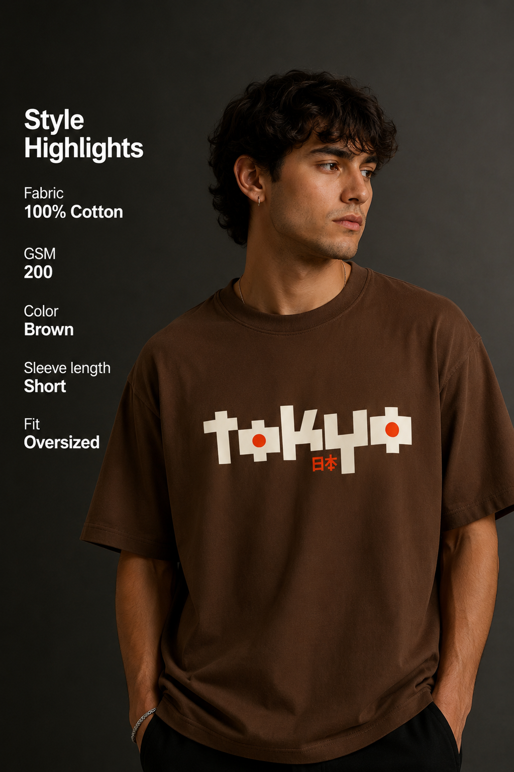 Men's Drop Shoulder Front Printed T-Shirt | Graphic Tee | OUTPUFF