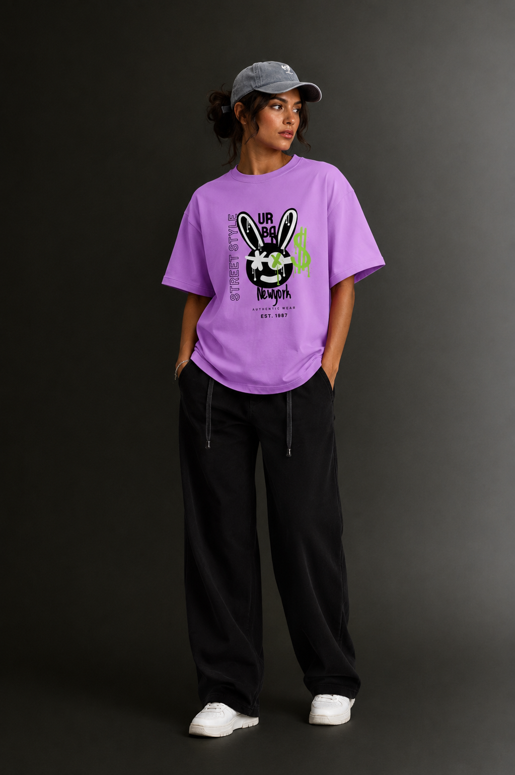 Women Drop Shoulder Front Printed T-Shirt | OUTPUFF