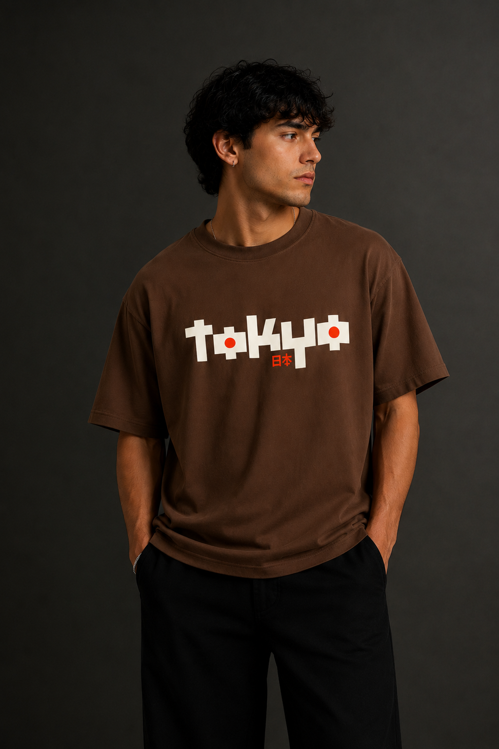 Men's Drop Shoulder Front Printed T-Shirt | Graphic Tee | OUTPUFF