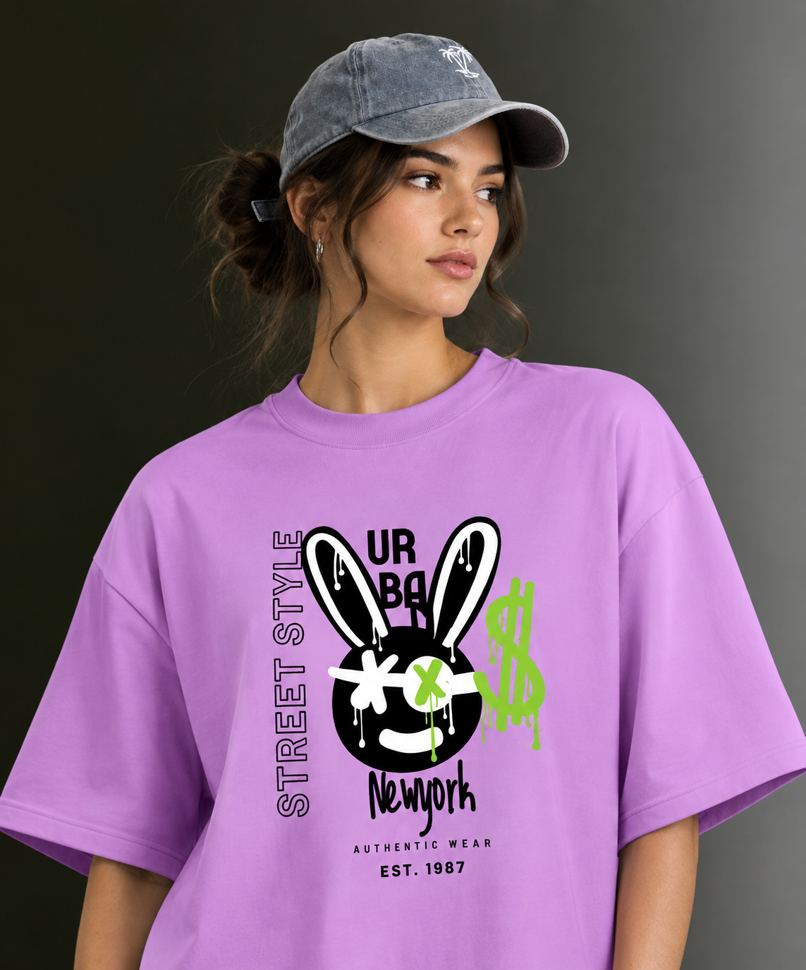 Women Drop Shoulder Front Printed T-Shirt | OUTPUFF