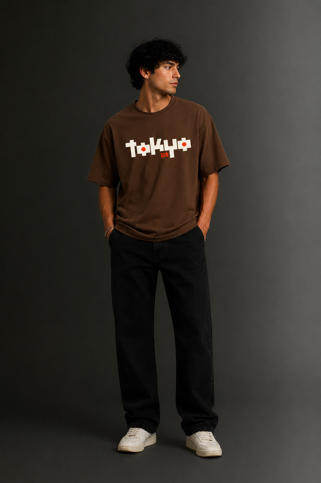 Men's Drop Shoulder Front Printed T-Shirt | Graphic Tee | OUTPUFF