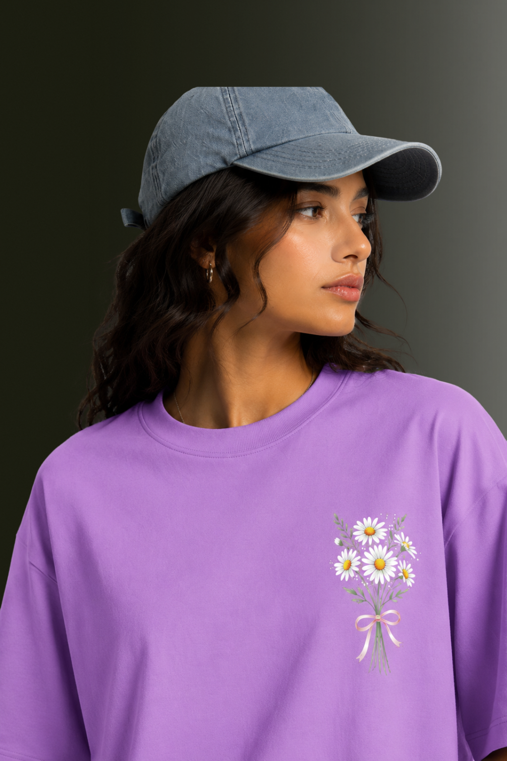 Women's Front & Back Printed Drop Shoulder T-Shirt | OUTPUFF