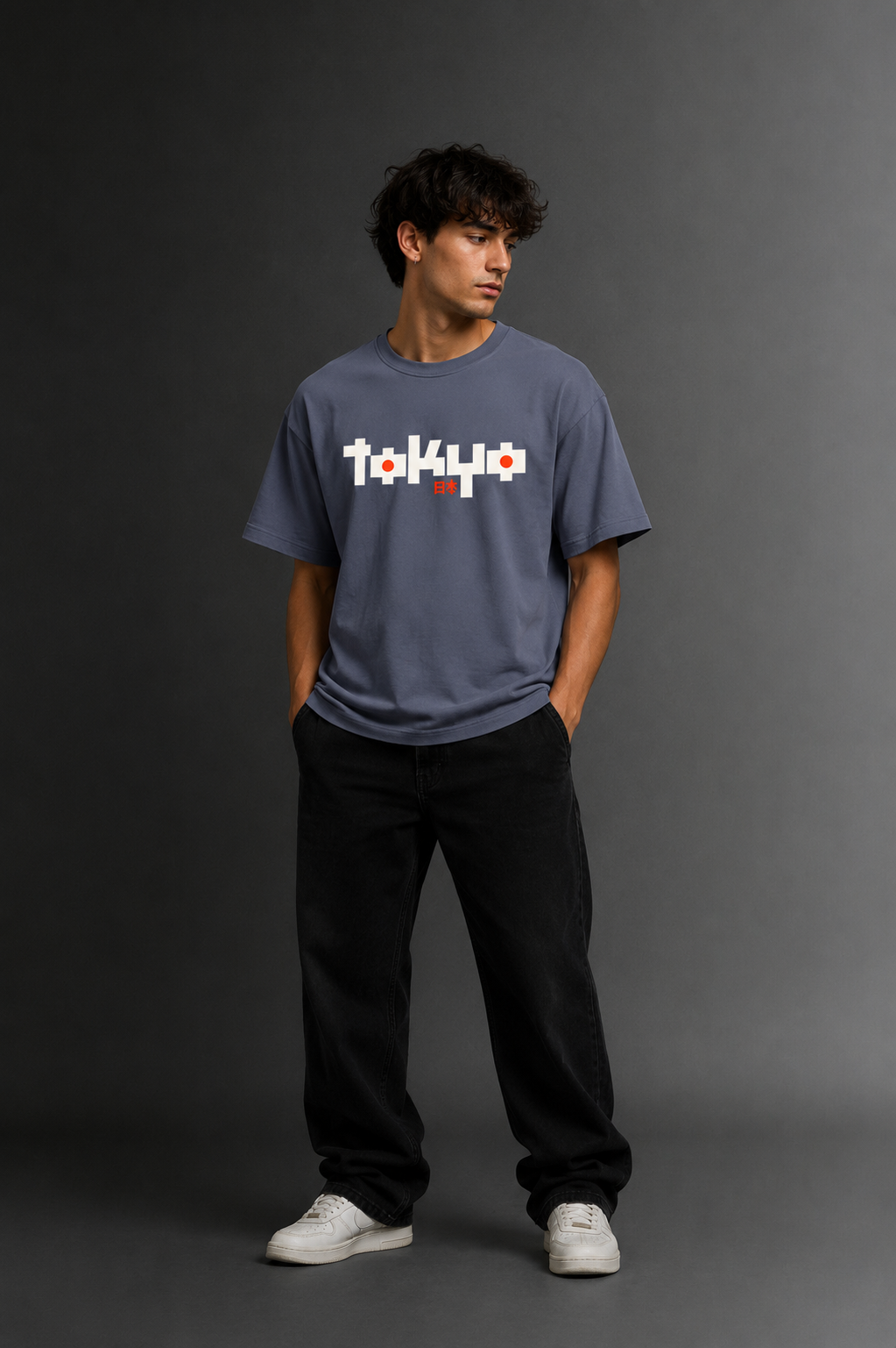Men's Drop Shoulder Front Printed T-Shirt | Graphic Tee | OUTPUFF