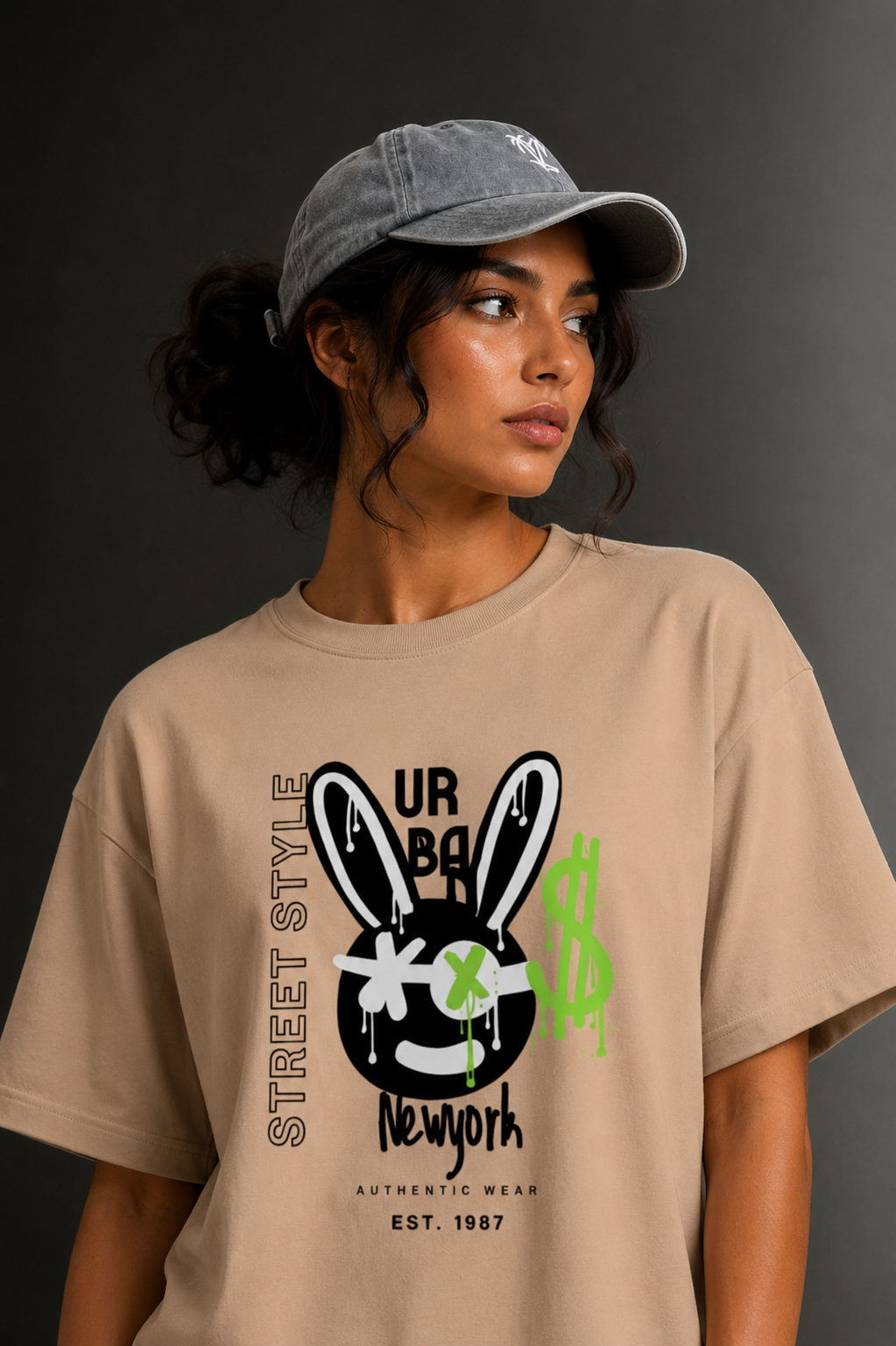 Women Drop Shoulder Front Printed T-Shirt | OUTPUFF