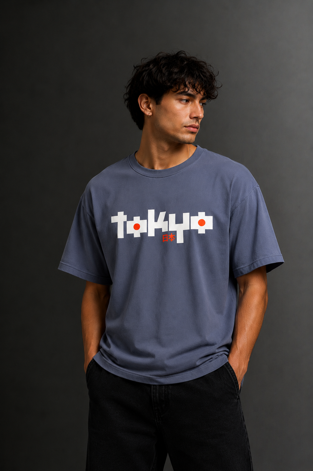 Men's Drop Shoulder Front Printed T-Shirt | Graphic Tee | OUTPUFF