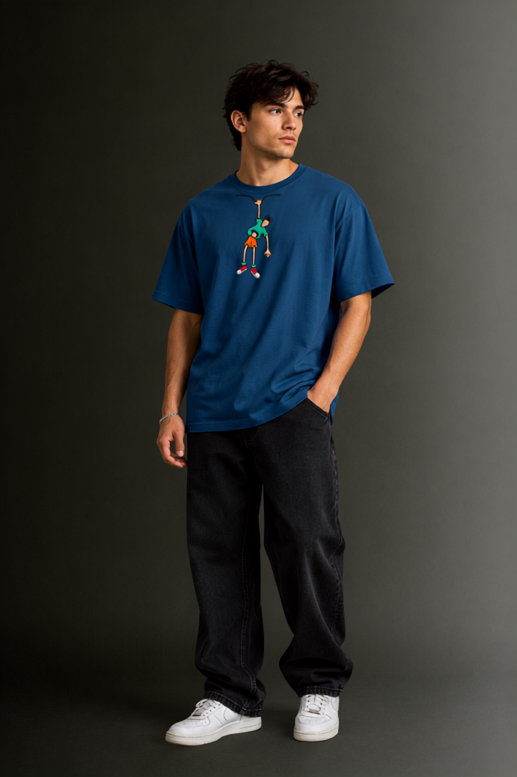 Men's Drop Shoulder Front Printed T-Shirt | Graphic Tee | OUTPUFF