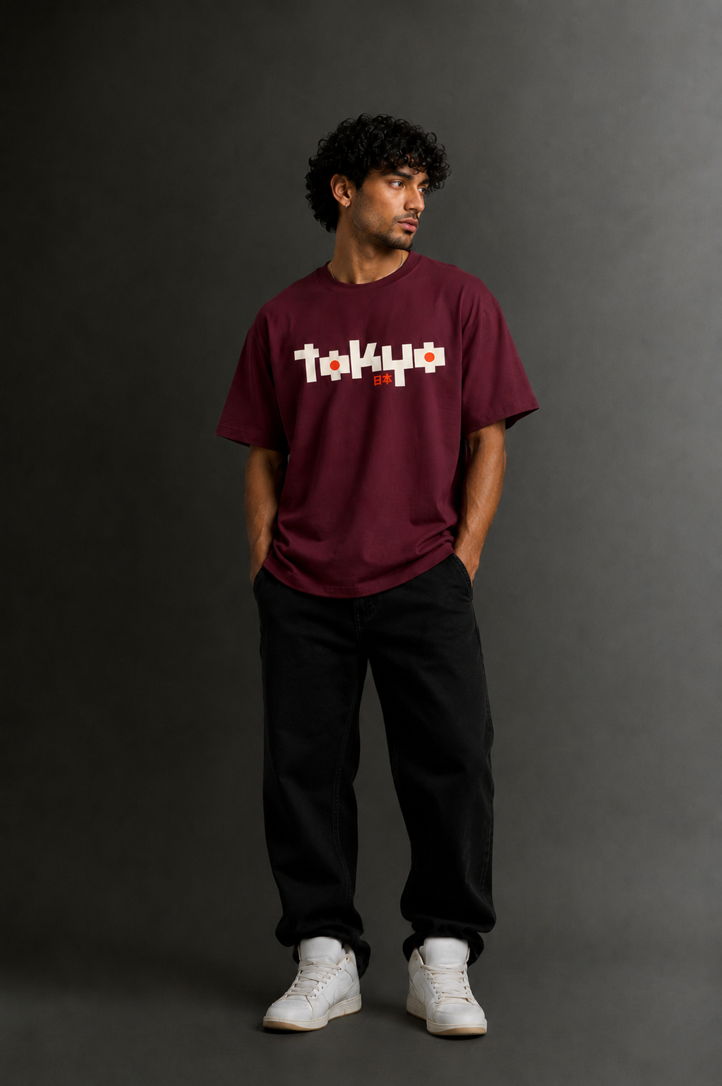Men's Drop Shoulder Front Printed T-Shirt | Graphic Tee | OUTPUFF