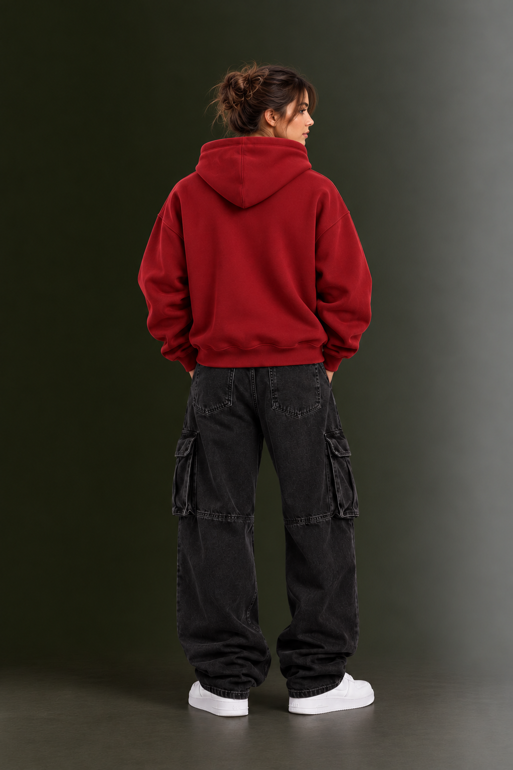 OUTPUFF Unisex Printed Pullover Hoodie with Kangaroo Pocket