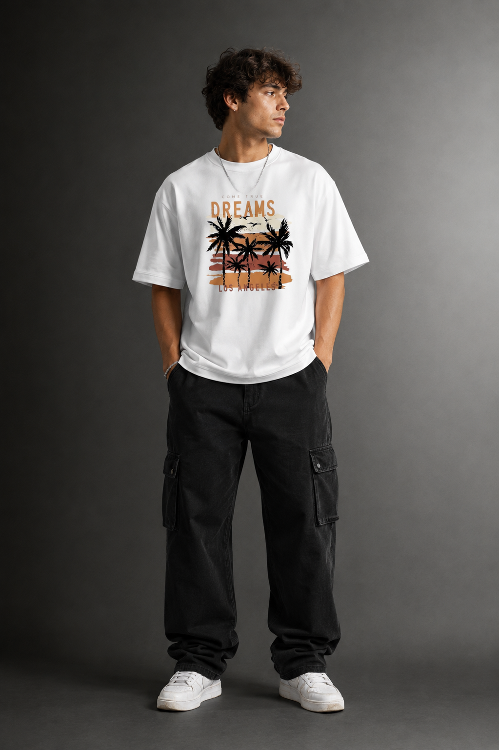 Men's Drop Shoulder Front Printed T-Shirt | Graphic Tee | OUTPUFF