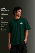 MENS DROP SHOULDER (FOREST GREEN)
