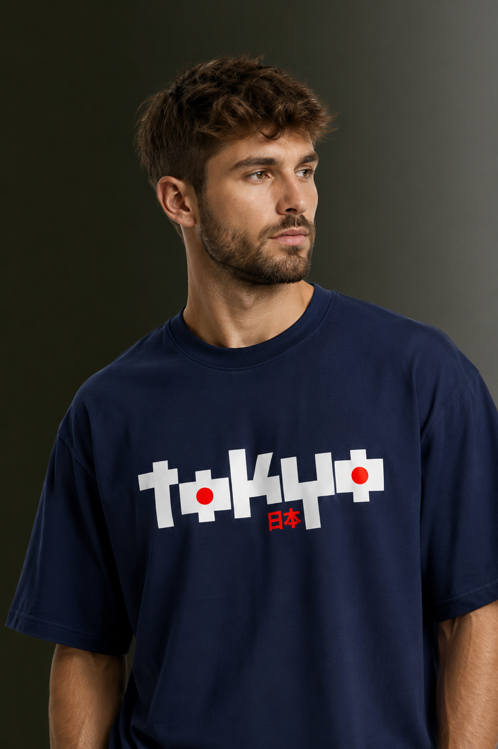 Men's Drop Shoulder Front Printed T-Shirt | Graphic Tee | OUTPUFF