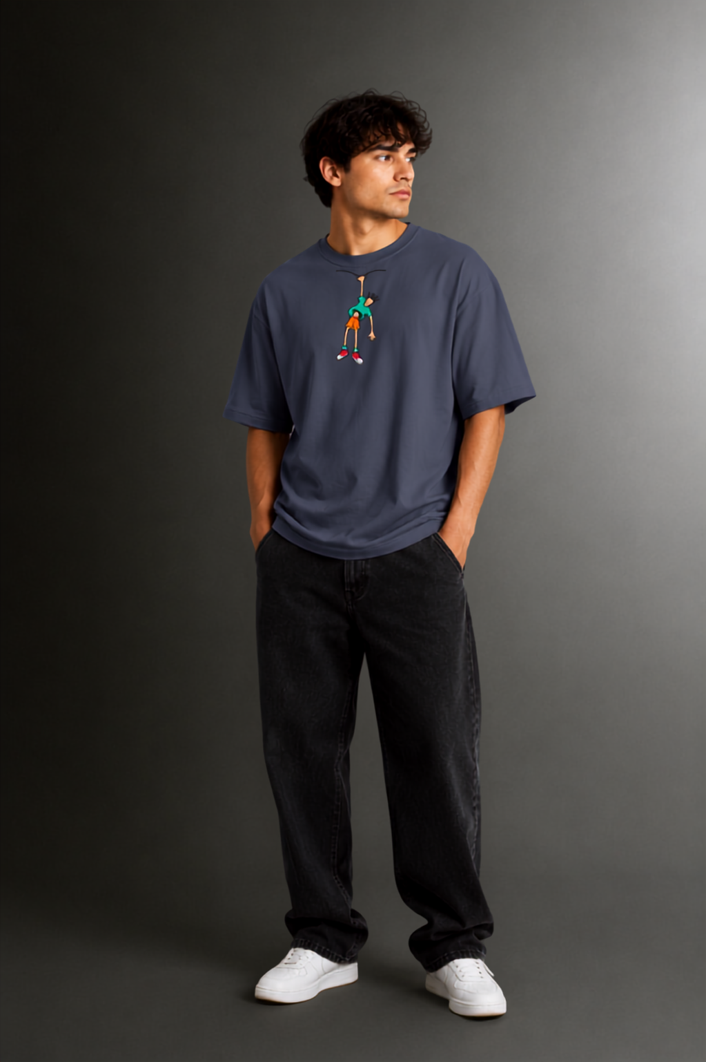 Men's Drop Shoulder Front Printed T-Shirt | Graphic Tee | OUTPUFF