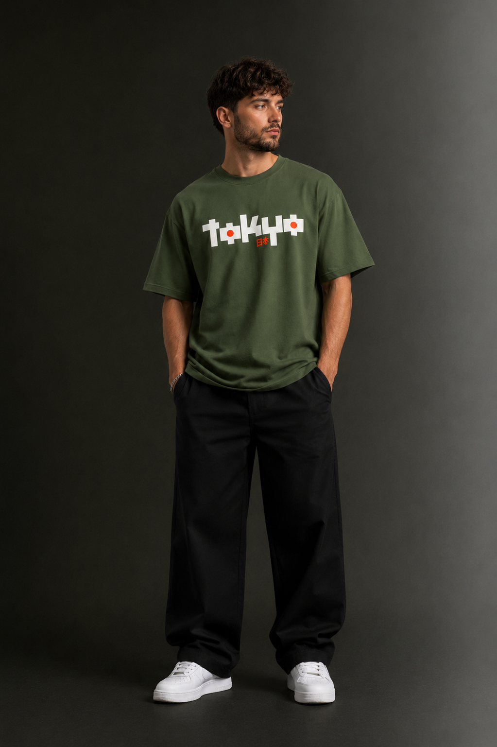 Men's Drop Shoulder Front Printed T-Shirt | Graphic Tee | OUTPUFF