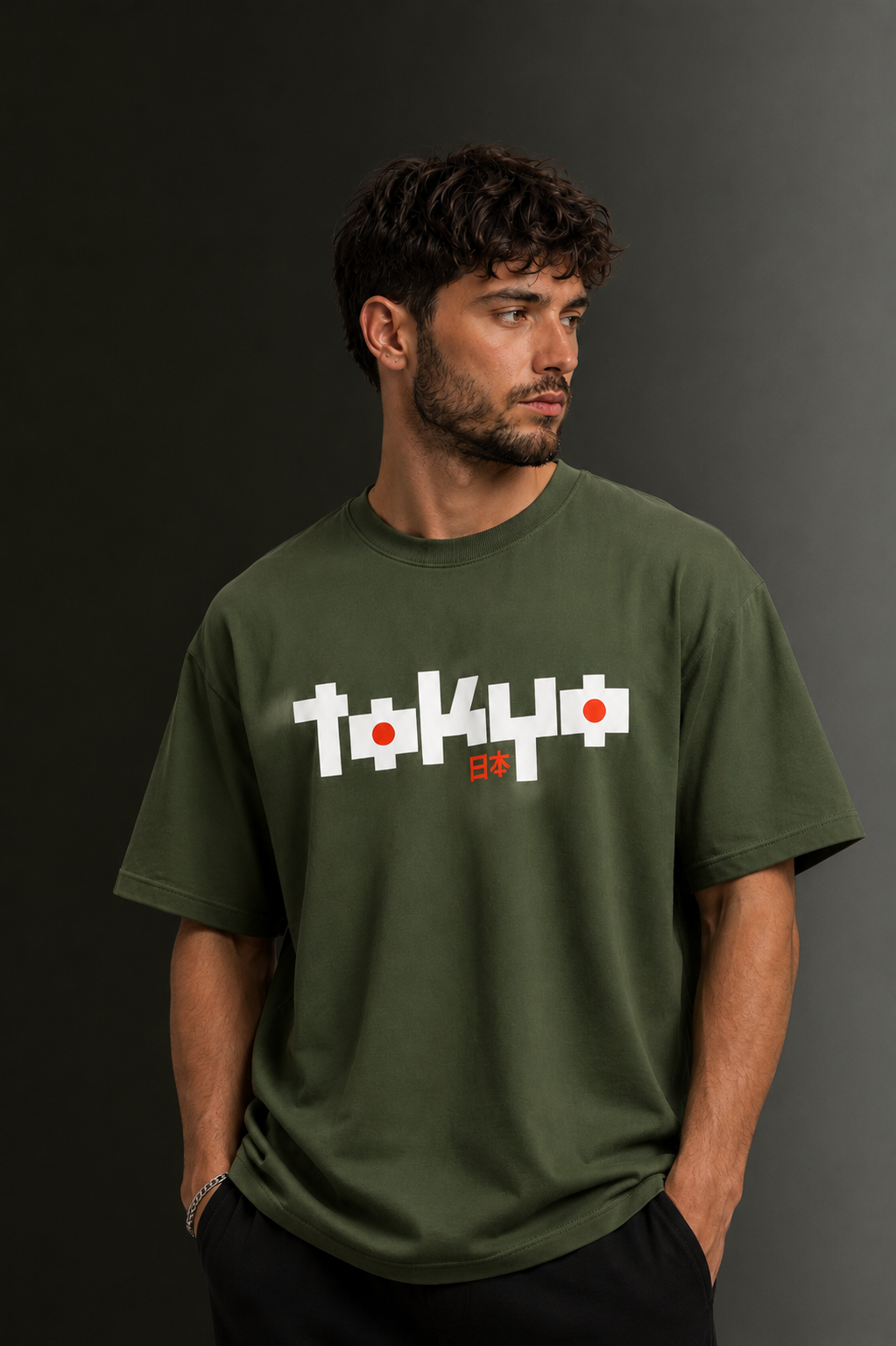 Men's Drop Shoulder Front Printed T-Shirt | Graphic Tee | OUTPUFF