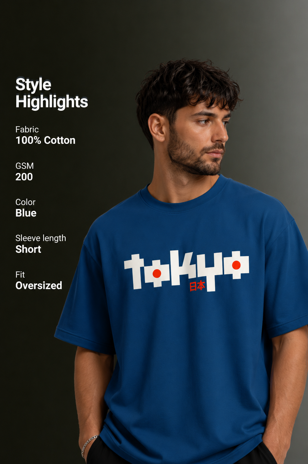 Men's Drop Shoulder Front Printed T-Shirt | Graphic Tee | OUTPUFF