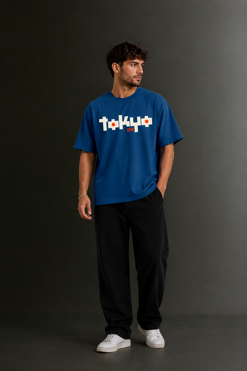 Men's Drop Shoulder Front Printed T-Shirt | Graphic Tee | OUTPUFF