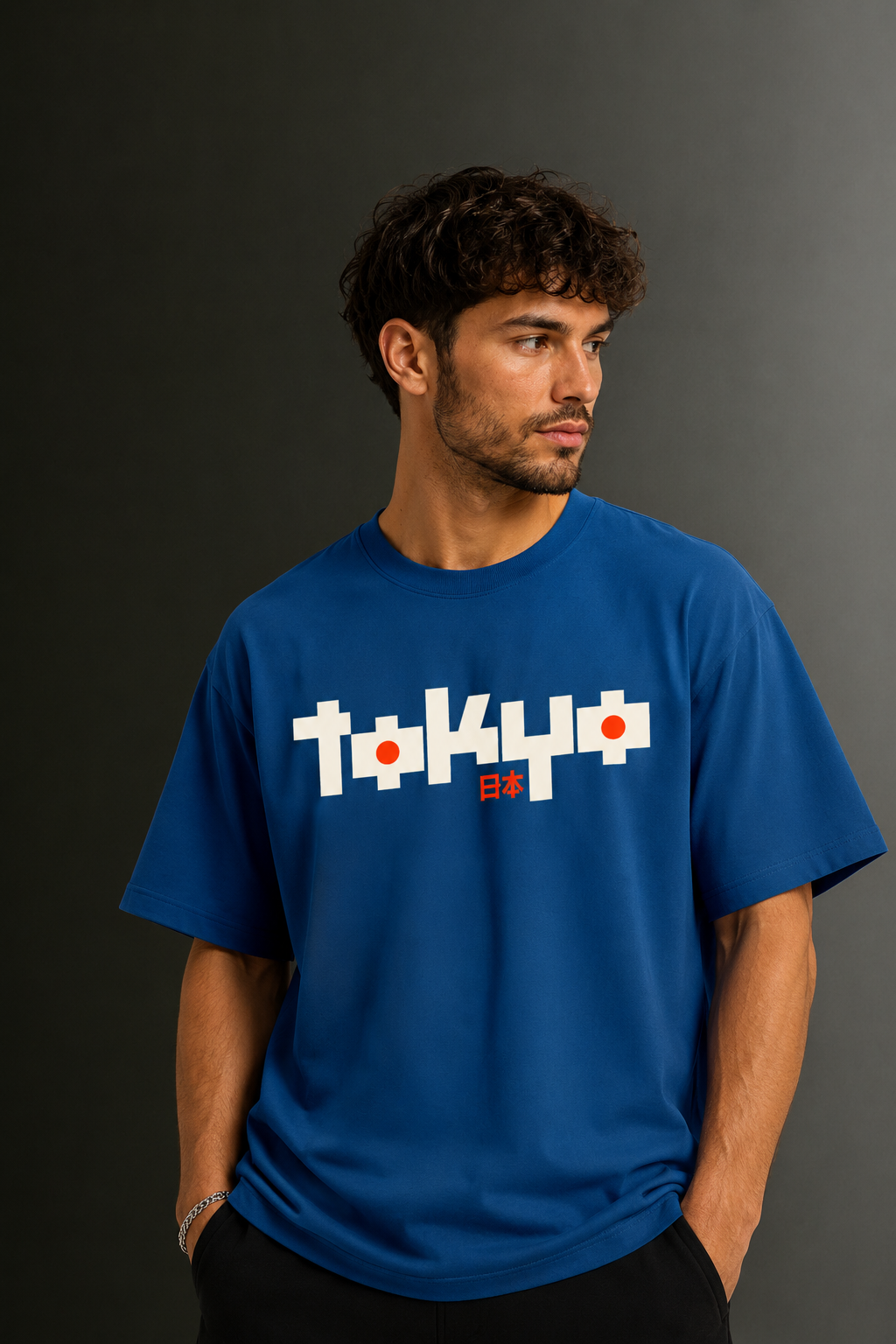 Men's Drop Shoulder Front Printed T-Shirt | Graphic Tee | OUTPUFF