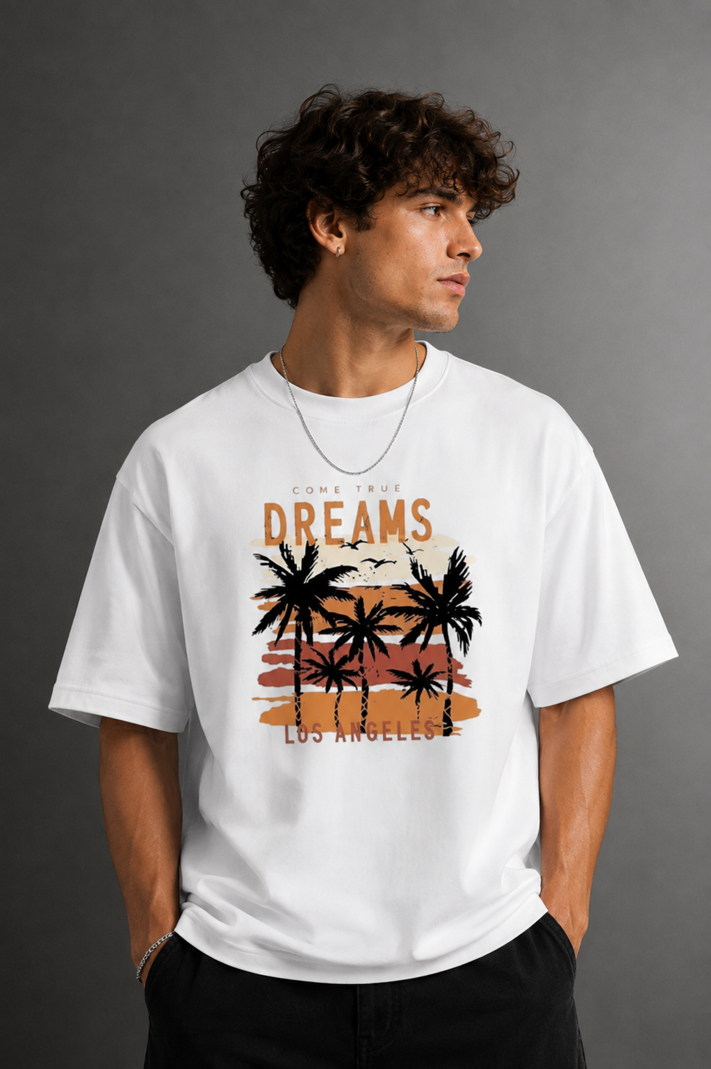 Men's Drop Shoulder Front Printed T-Shirt | Graphic Tee | OUTPUFF