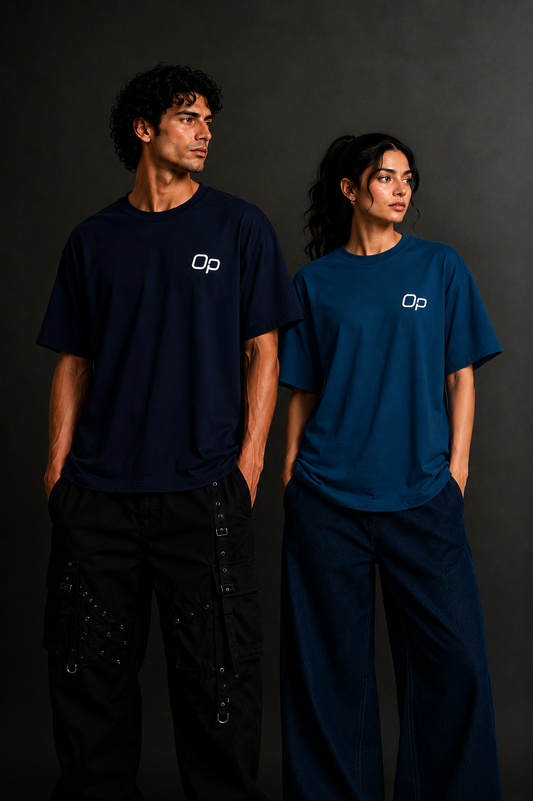 Couple Plain Drop Shoulder T-Shirt | OUTPUFF