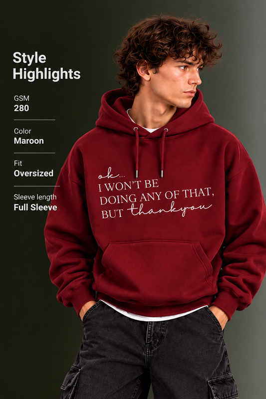 OUTPUFF Unisex Printed Pullover Hoodie with Kangaroo Pocket