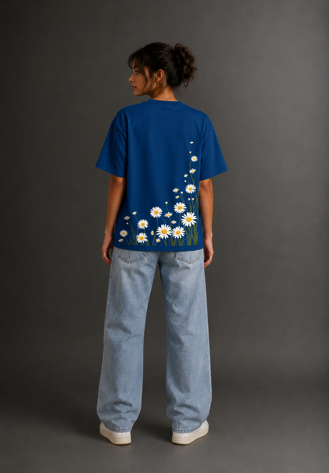 Women's Front & Back Printed Drop Shoulder T-Shirt | OUTPUFF