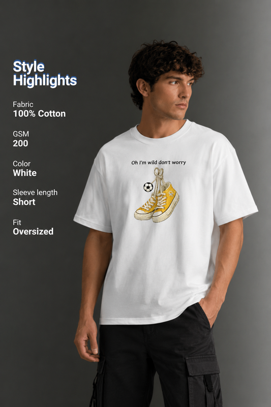 Men's Drop Shoulder Front Printed T-Shirt | Graphic Tee | OUTPUFF