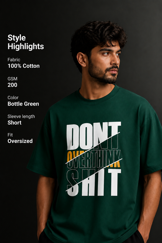 Men's Drop Shoulder Front Printed T-Shirt | Graphic Tee | OUTPUFF