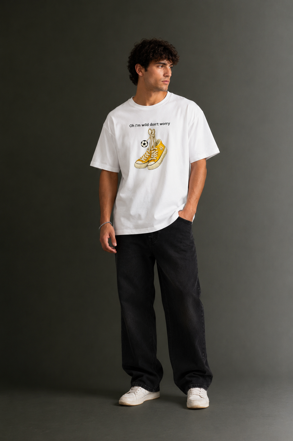 Men's Drop Shoulder Front Printed T-Shirt | Graphic Tee | OUTPUFF